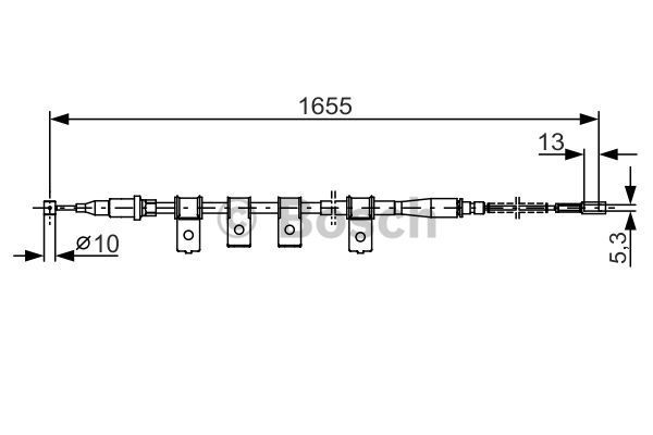 BOSCH trosas, stovėjimo stabdys 1 987 477 920