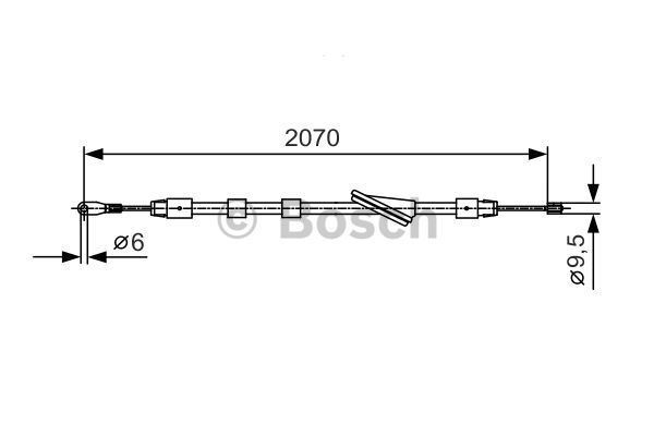 BOSCH Тросик, cтояночный тормоз 1 987 477 921