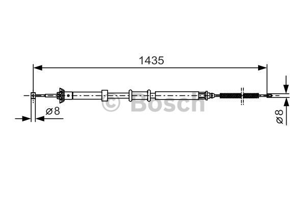 BOSCH trosas, stovėjimo stabdys 1 987 477 926