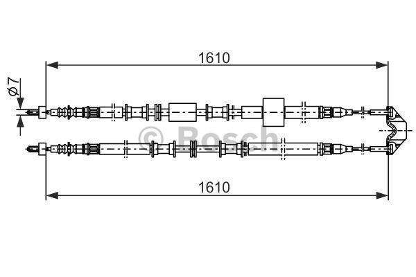 BOSCH trosas, stovėjimo stabdys 1 987 477 936