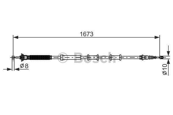 BOSCH Тросик, cтояночный тормоз 1 987 477 977