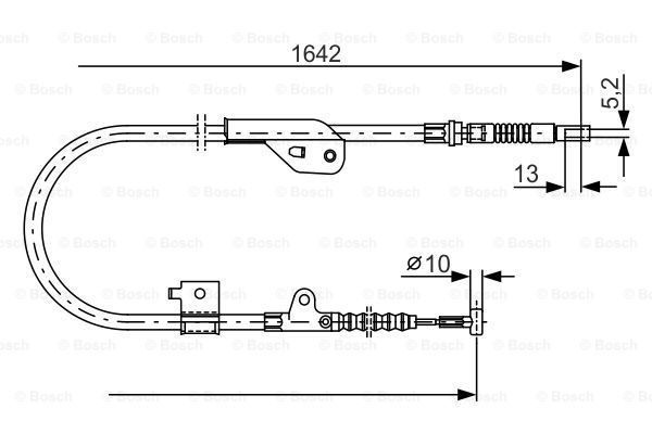 BOSCH Тросик, cтояночный тормоз 1 987 477 981