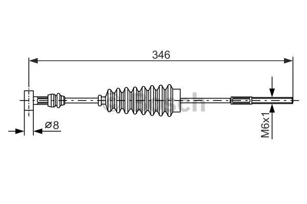 BOSCH trosas, stovėjimo stabdys 1 987 477 986