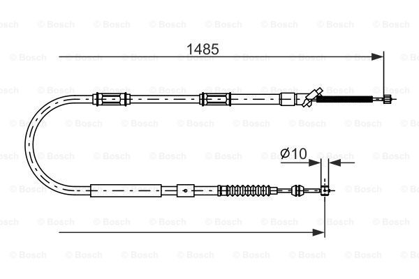 BOSCH trosas, stovėjimo stabdys 1 987 477 998