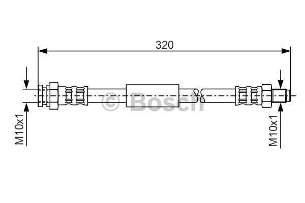 BOSCH Тормозной шланг 1 987 481 048