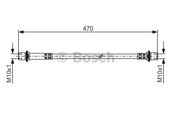 BOSCH Тормозной шланг 1 987 481 349