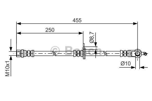 BOSCH Тормозной шланг 1 987 481 389