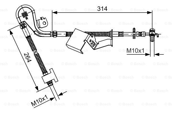 BOSCH Тормозной шланг 1 987 481 469