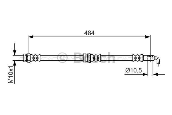 BOSCH Тормозной шланг 1 987 481 602