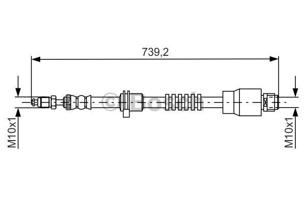 BOSCH Тормозной шланг 1 987 481 677