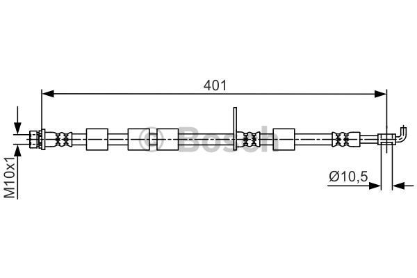 BOSCH Тормозной шланг 1 987 481 701