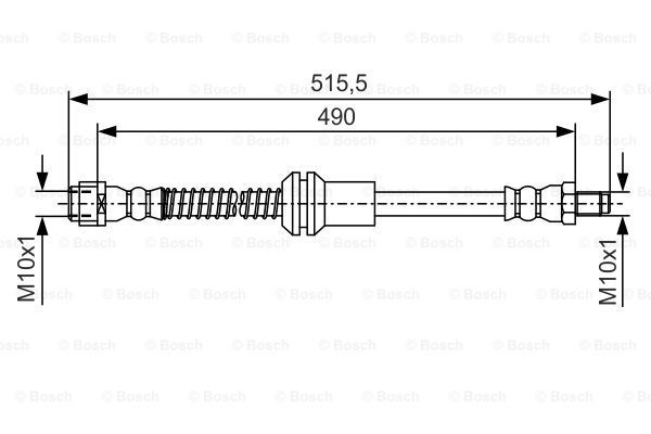 BOSCH Тормозной шланг 1 987 481 721