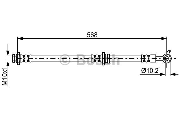 BOSCH Тормозной шланг 1 987 481 821