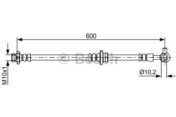 BOSCH Тормозной шланг 1 987 481 827