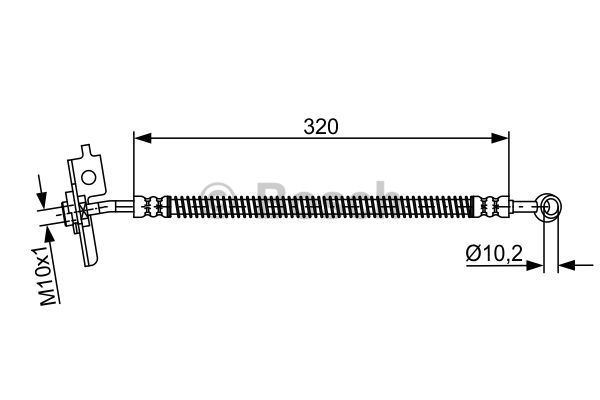 BOSCH Тормозной шланг 1 987 481 869