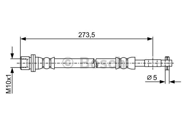 BOSCH Тормозной шланг 1 987 481 909