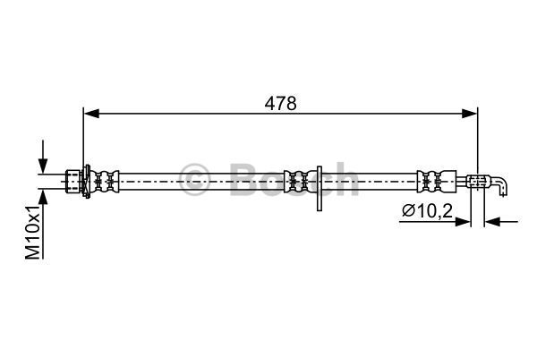 BOSCH Тормозной шланг 1 987 481 927
