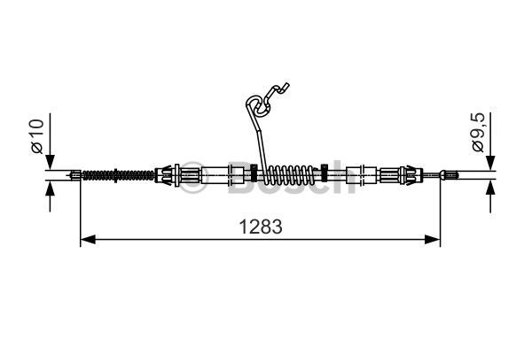 BOSCH trosas, stovėjimo stabdys 1 987 482 036