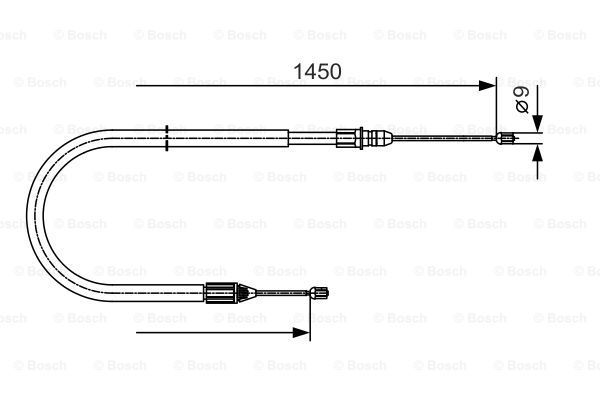 BOSCH Тросик, cтояночный тормоз 1 987 482 040