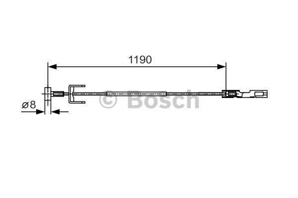 BOSCH Тросик, cтояночный тормоз 1 987 482 043