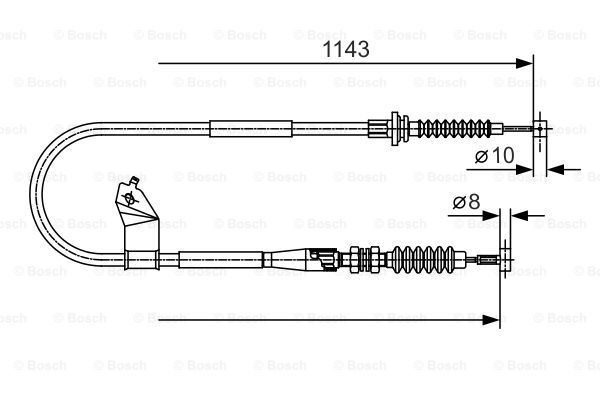 BOSCH trosas, stovėjimo stabdys 1 987 482 055