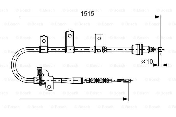 BOSCH trosas, stovėjimo stabdys 1 987 482 098