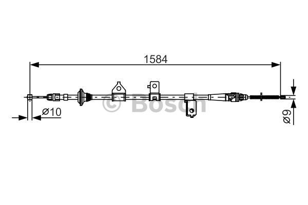 BOSCH trosas, stovėjimo stabdys 1 987 482 099