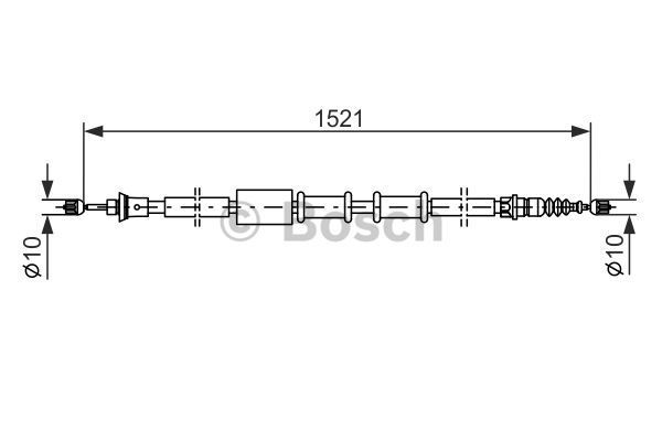 BOSCH trosas, stovėjimo stabdys 1 987 482 109