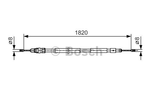 BOSCH trosas, stovėjimo stabdys 1 987 482 116