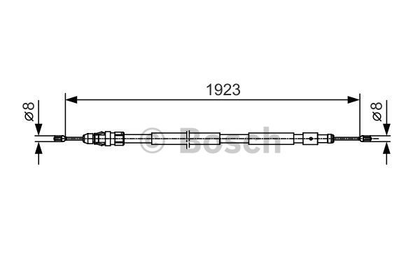 BOSCH Тросик, cтояночный тормоз 1 987 482 117