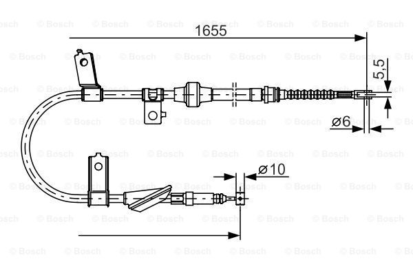 BOSCH trosas, stovėjimo stabdys 1 987 482 119