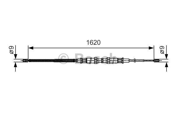 BOSCH trosas, stovėjimo stabdys 1 987 482 129