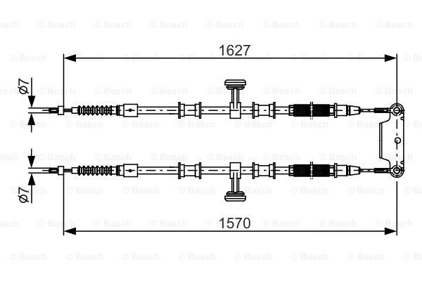 BOSCH trosas, stovėjimo stabdys 1 987 482 147