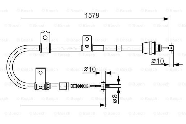 BOSCH trosas, stovėjimo stabdys 1 987 482 167