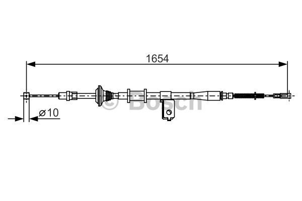 BOSCH Тросик, cтояночный тормоз 1 987 482 172