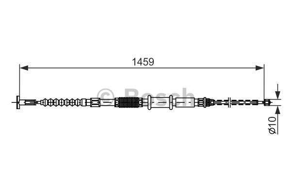 BOSCH Тросик, cтояночный тормоз 1 987 482 180