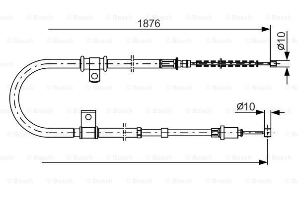 BOSCH Тросик, cтояночный тормоз 1 987 482 183