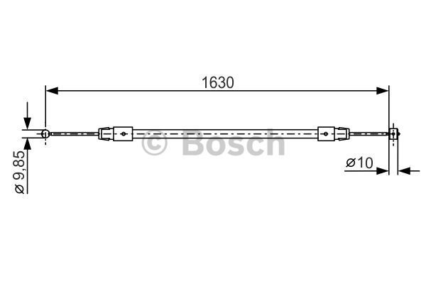 BOSCH trosas, stovėjimo stabdys 1 987 482 187