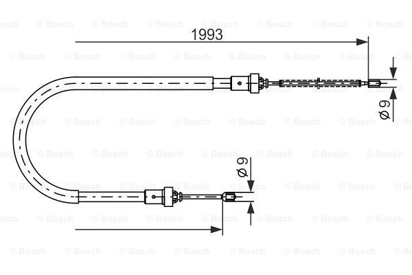 BOSCH trosas, stovėjimo stabdys 1 987 482 233