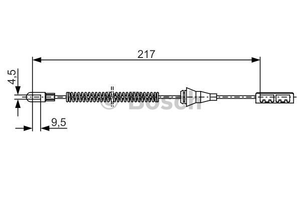 BOSCH trosas, stovėjimo stabdys 1 987 482 251