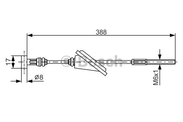 BOSCH trosas, stovėjimo stabdys 1 987 482 259