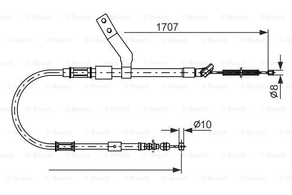 BOSCH trosas, stovėjimo stabdys 1 987 482 260