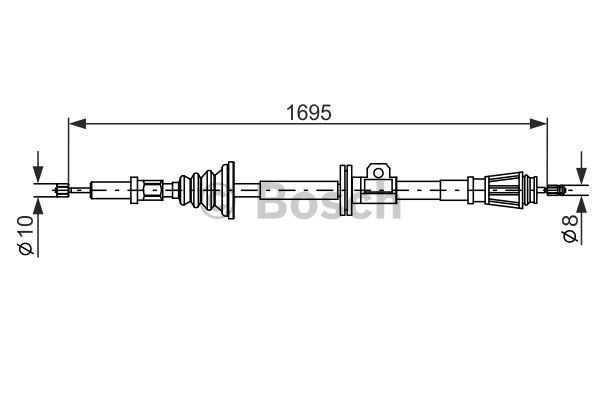 BOSCH trosas, stovėjimo stabdys 1 987 482 262