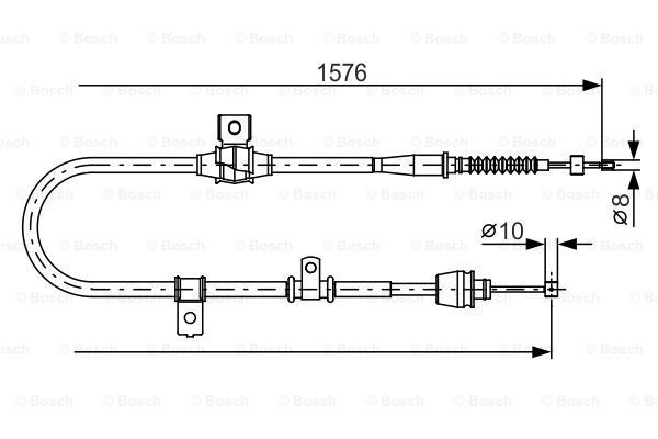 BOSCH Тросик, cтояночный тормоз 1 987 482 270