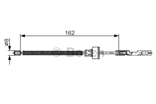 BOSCH trosas, stovėjimo stabdys 1 987 482 278