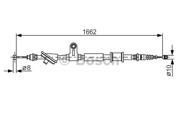 BOSCH trosas, stovėjimo stabdys 1 987 482 285