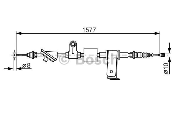 BOSCH Тросик, cтояночный тормоз 1 987 482 286