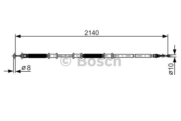 BOSCH trosas, stovėjimo stabdys 1 987 482 287