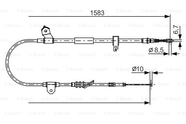 BOSCH Тросик, cтояночный тормоз 1 987 482 296