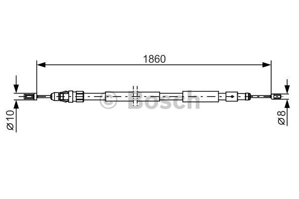 BOSCH trosas, stovėjimo stabdys 1 987 482 319